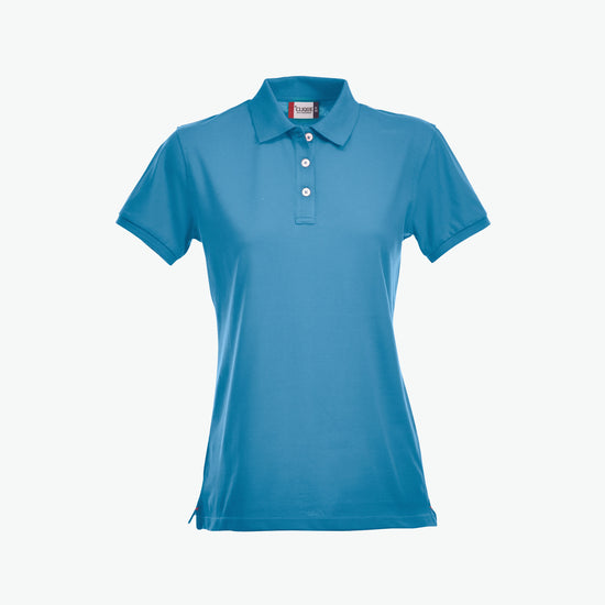 Clique Stretch Premium Polo Women - Turquoise Polo Dames Clique S