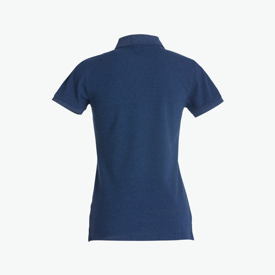 Clique Stretch Premium Polo Women - Blauwmelange Polo Dames Clique