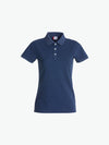Clique Stretch Premium Polo Women - Blauwmelange Polo Dames Clique S