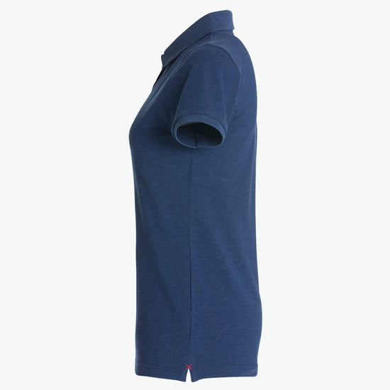 Clique Stretch Premium Polo Women - Blauwmelange Polo Dames Clique