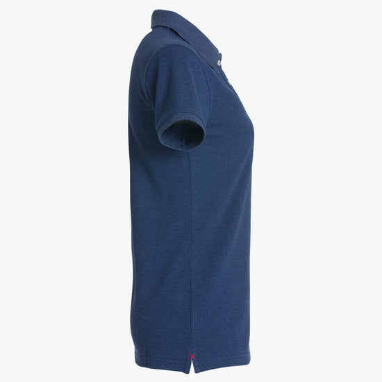 Clique Stretch Premium Polo Women - Blauwmelange Polo Dames Clique