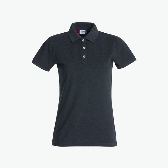 Clique Stretch Premium Polo Women - Antraciet Melange Polo Dames Clique S