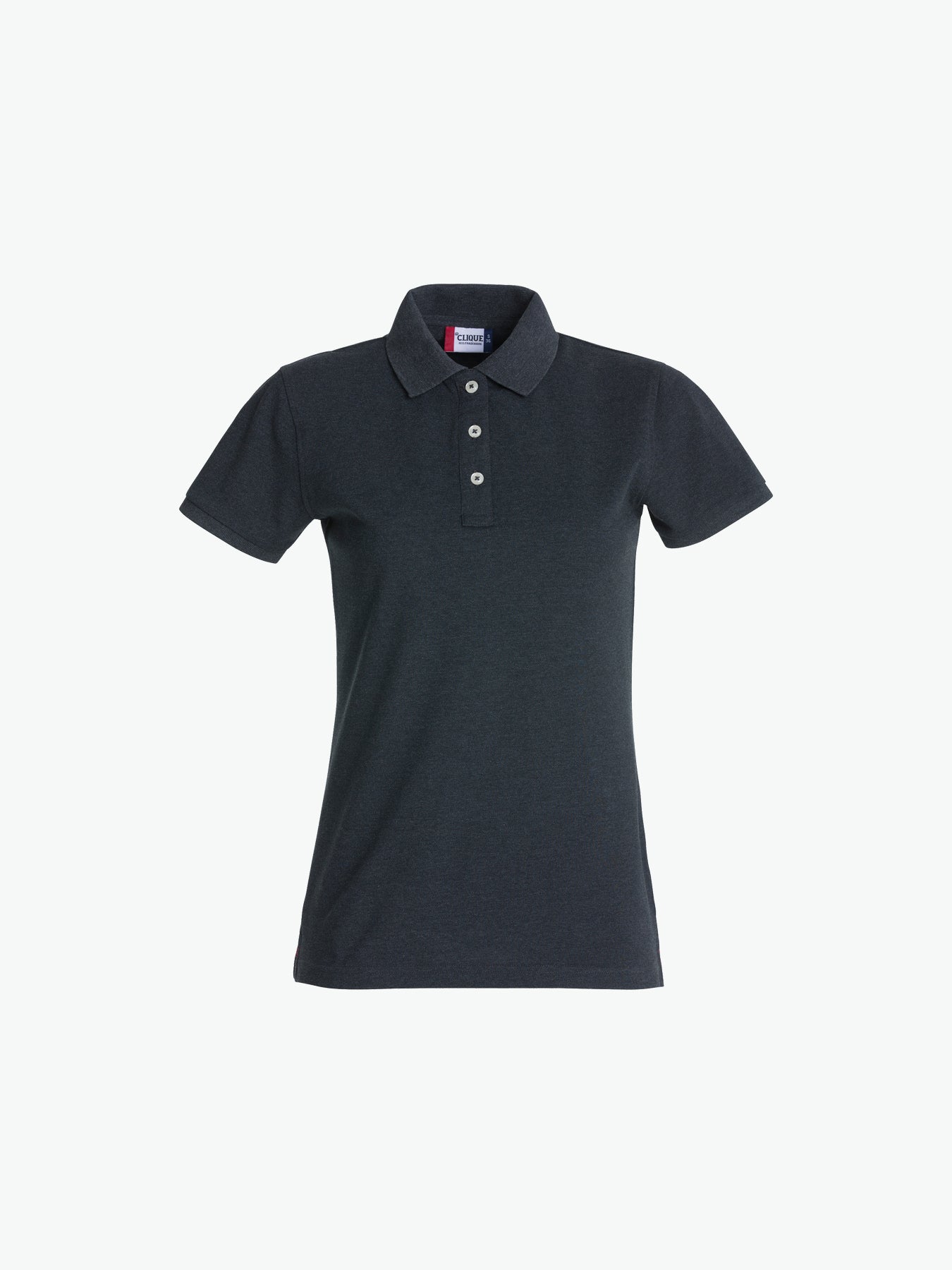 Clique Stretch Premium Polo Women - Antraciet Melange Polo Dames Clique S