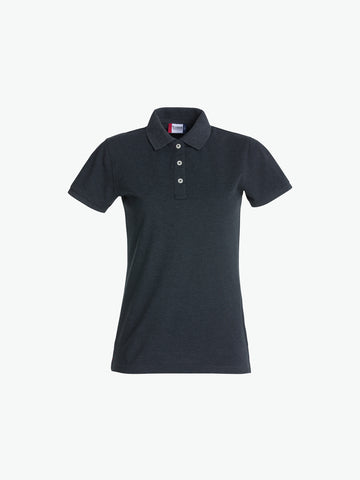 Clique Stretch Premium Polo Women - Antraciet Melange Polo Dames Clique S