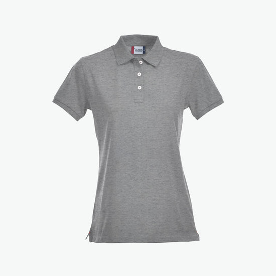 Clique Stretch Premium Polo Women - Grijsmelange Polo Dames Clique XS