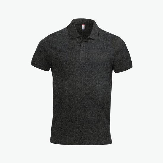 Clique Classic Lincoln S/S Polo - Antraciet Melange Polo Clique XS