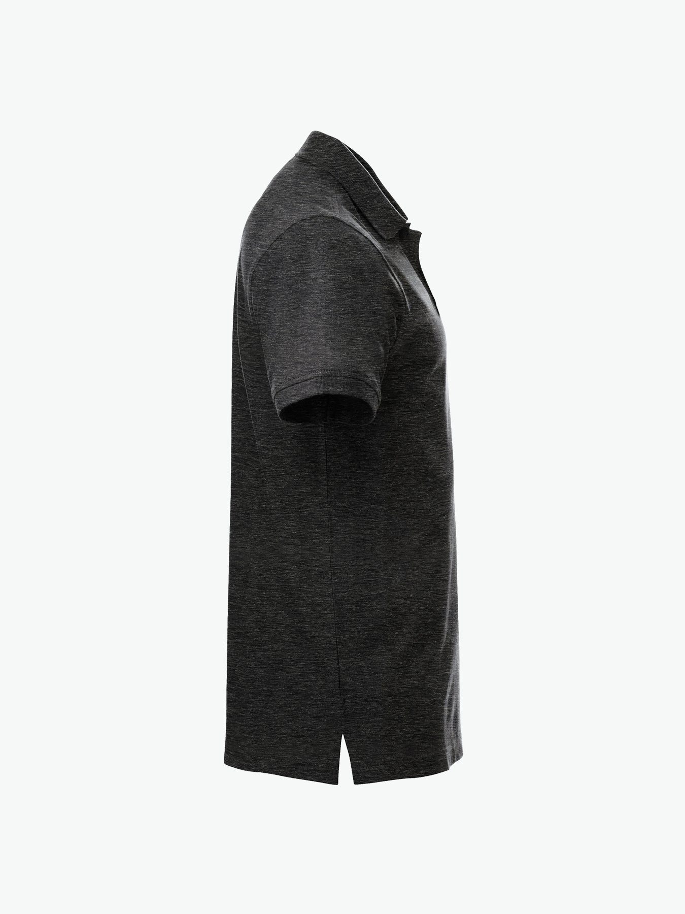 Clique Classic Lincoln S/S Polo - Antraciet Melange Polo Clique