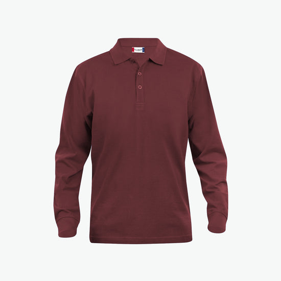 Clique Classic Lincoln L/S Polo - Bordeaux Polo Clique XS