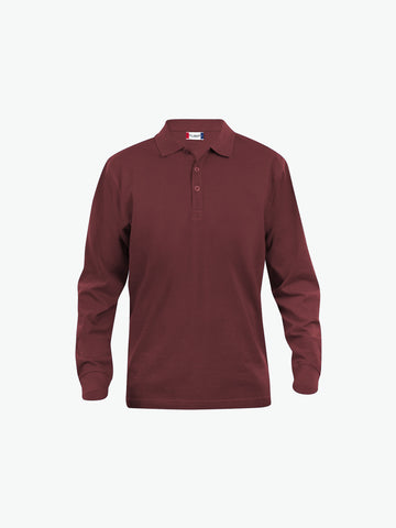 Clique Classic Lincoln L/S Polo - Bordeaux Polo Clique XS