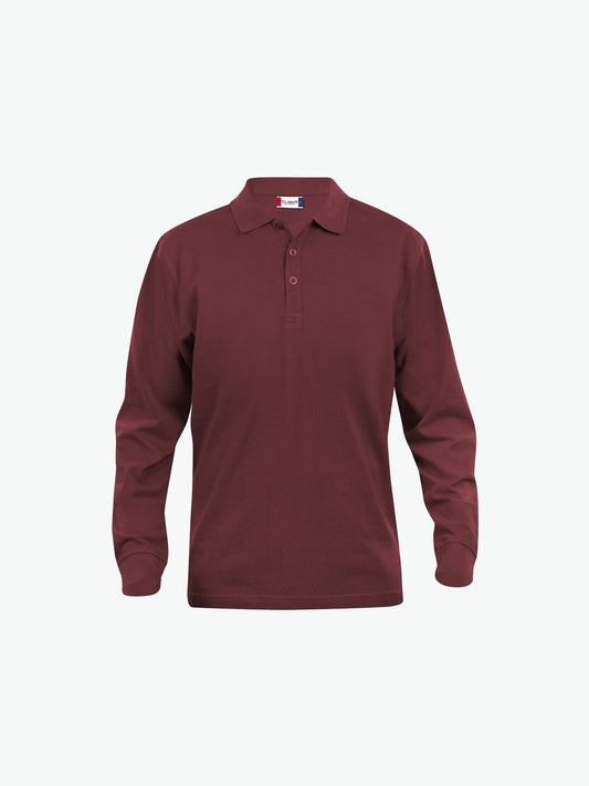Clique Classic Lincoln L/S Polo - Bordeaux Polo Clique XS