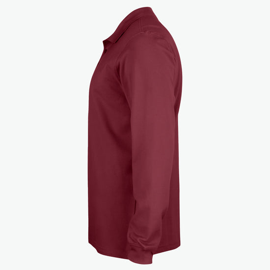 Clique Classic Lincoln L/S Polo - Bordeaux Polo Clique