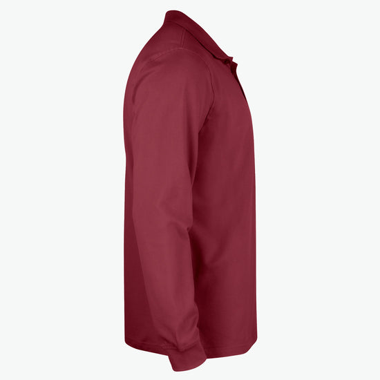 Clique Classic Lincoln L/S Polo - Bordeaux Polo Clique