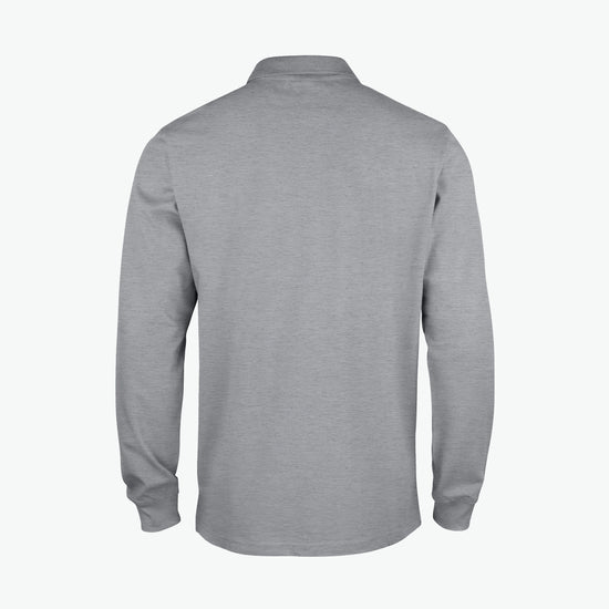 Clique Classic Lincoln L/S Polo - Grijsmelange Polo Clique