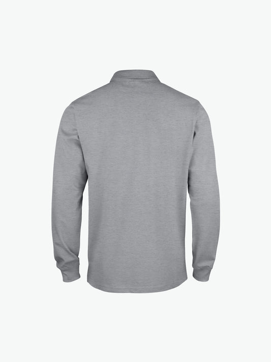 Clique Classic Lincoln L/S Polo - Grijsmelange Polo Clique