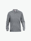 Clique Classic Lincoln L/S Polo - Grijsmelange Polo Clique XS
