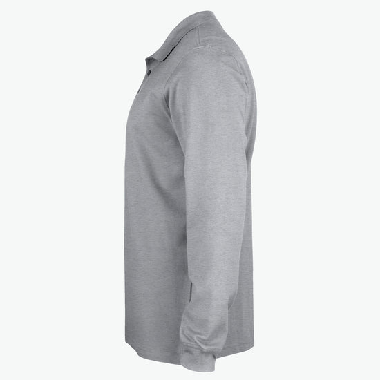 Clique Classic Lincoln L/S Polo - Grijsmelange Polo Clique