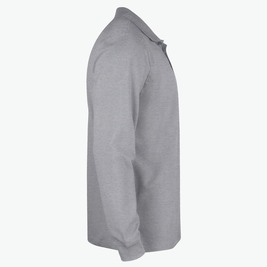 Clique Classic Lincoln L/S Polo - Grijsmelange Polo Clique