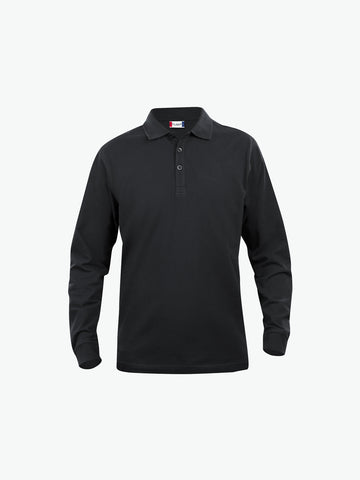 Clique Classic Lincoln L/S Polo - Zwart Polo Clique XS