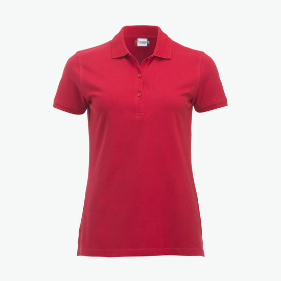 Clique Classic Marion S/S Polo - Rood Polo Dames Clique XS