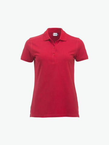 Clique Classic Marion S/S Polo - Rood Polo Dames Clique XS