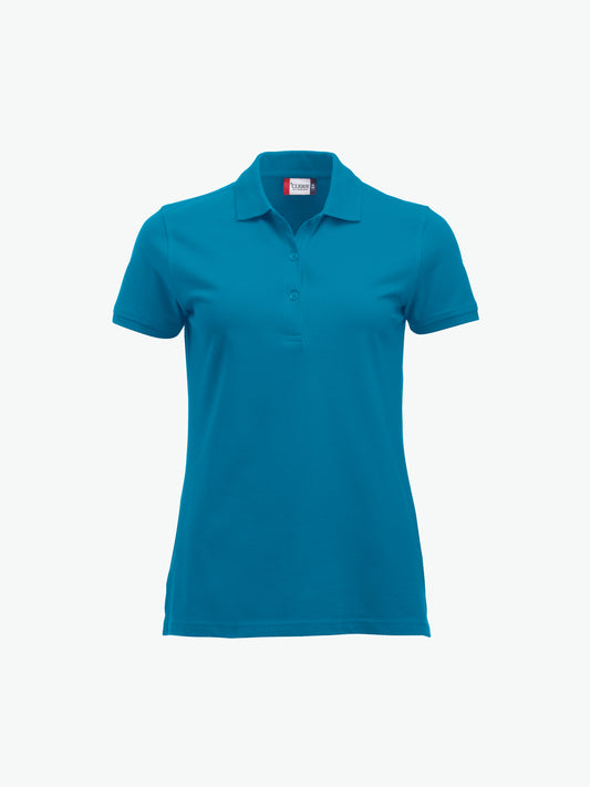Clique Classic Marion S/S Polo - Turquoise Polo Dames Clique XS