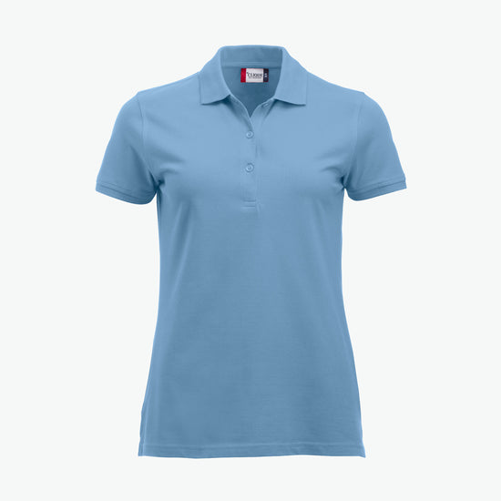 Clique Classic Marion S/S Polo - Lichtblauw Polo Dames Clique XS