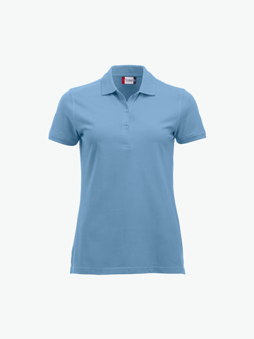Clique Classic Marion S/S Polo - Lichtblauw Polo Dames Clique XS