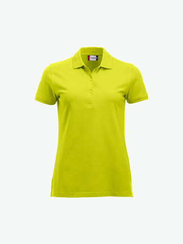 Clique Classic Marion S/S Polo - Signaalgroen Polo Dames Clique XS