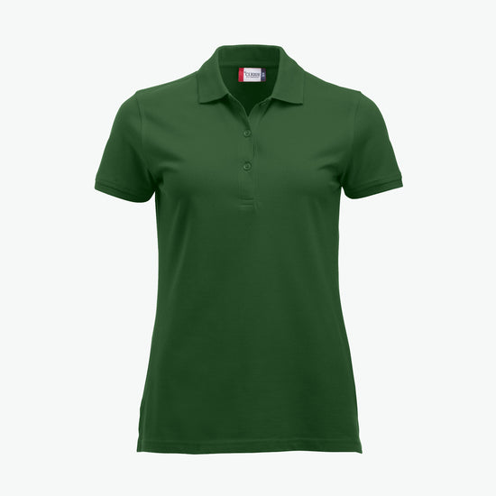 Clique Classic Marion S/S Polo - Flessengroen Polo Dames Clique XS