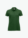 Clique Classic Marion S/S Polo - Flessengroen Polo Dames Clique XS
