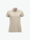 Clique Classic Marion S/S Polo - Licht Khaki Polo Dames Clique XS