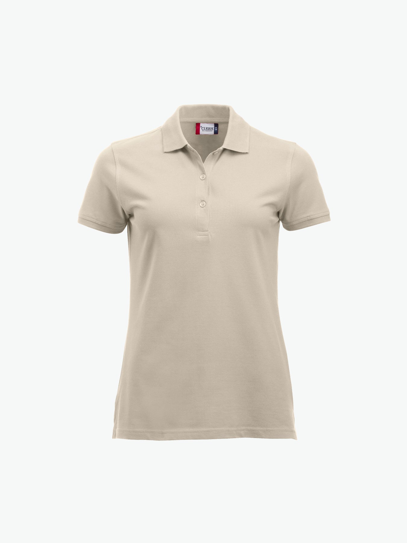 Clique Classic Marion S/S Polo - Licht Khaki Polo Dames Clique XS