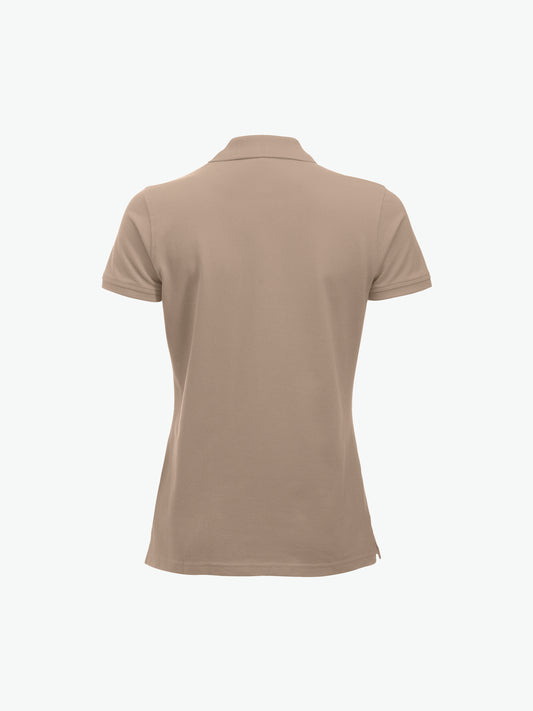 Clique Classic Marion S/S Polo - Caffe Latte Polo Dames Clique