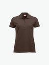 Clique Classic Marion S/S Polo - Dark Mocca Polo Dames Clique XS