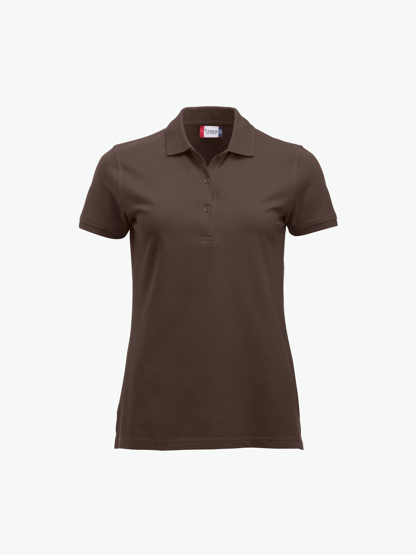 Clique Classic Marion S/S Polo - Dark Mocca Polo Dames Clique XS