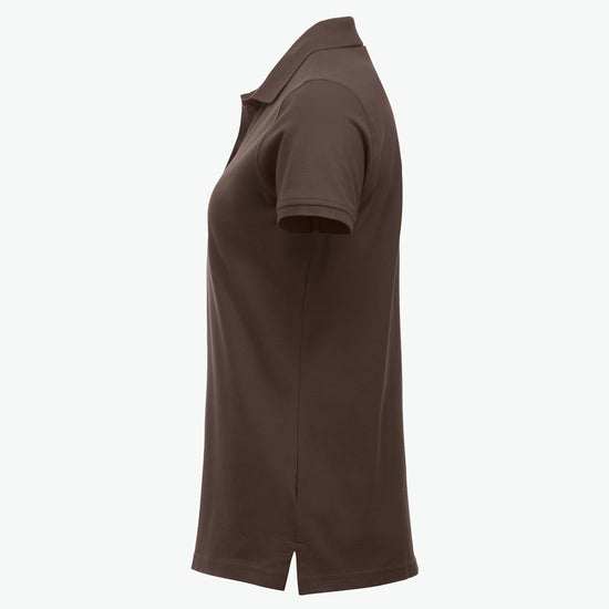 Clique Classic Marion S/S Polo - Dark Mocca Polo Dames Clique