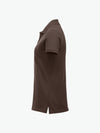 Clique Classic Marion S/S Polo - Dark Mocca Polo Dames Clique