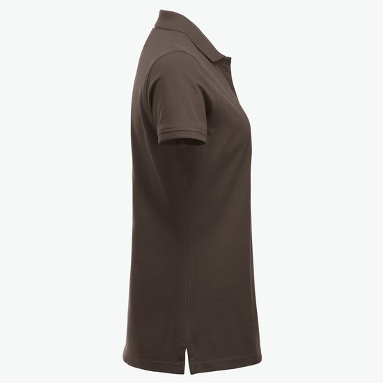 Clique Classic Marion S/S Polo - Dark Mocca Polo Dames Clique