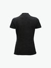 Clique Classic Marion S/S Polo - Antraciet Melange Polo Dames Clique