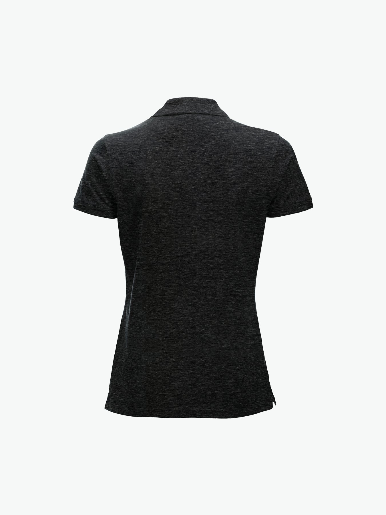 Clique Classic Marion S/S Polo - Antraciet Melange Polo Dames Clique