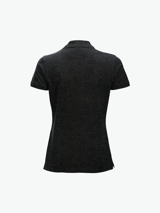 Clique Classic Marion S/S Polo - Antraciet Melange Polo Dames Clique