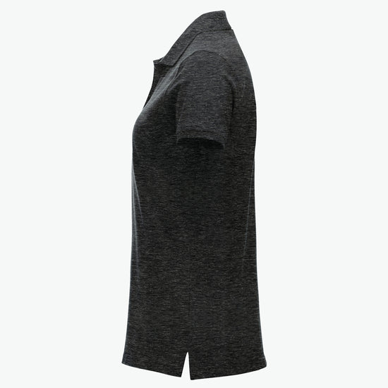 Clique Classic Marion S/S Polo - Antraciet Melange Polo Dames Clique