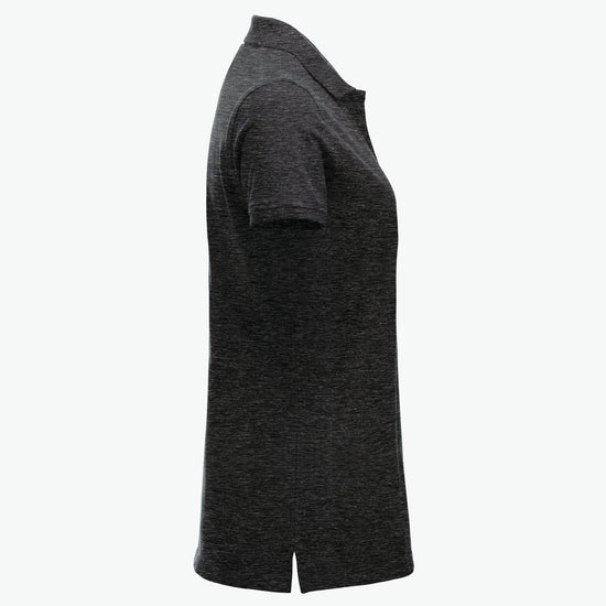 Clique Classic Marion S/S Polo - Antraciet Melange Polo Dames Clique