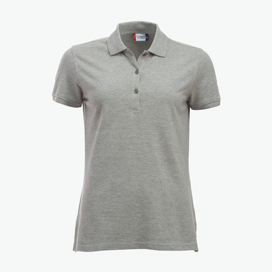 Clique Classic Marion S/S Polo - Grijsmelange Polo Dames Clique XS