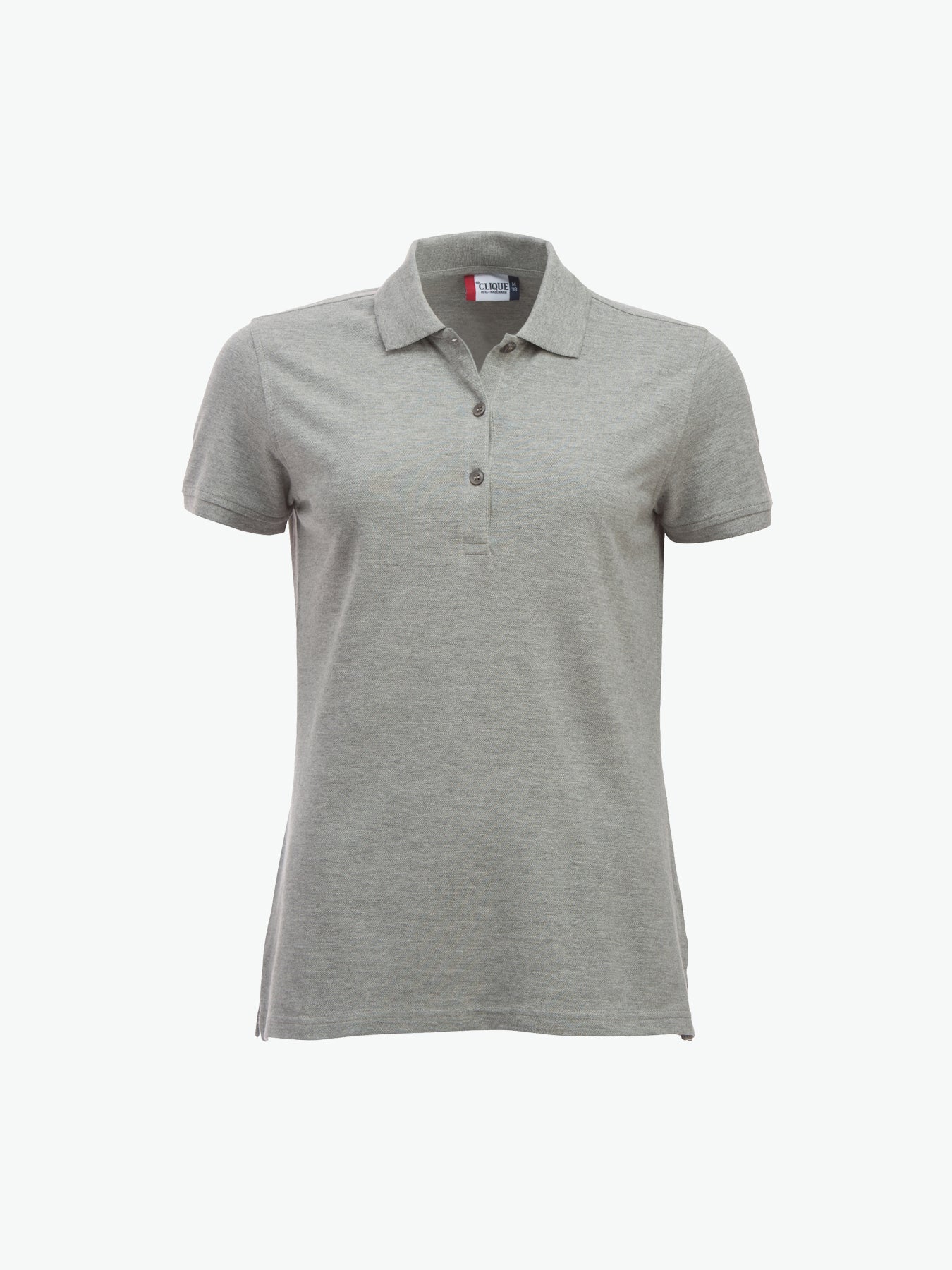Clique Classic Marion S/S Polo - Grijsmelange Polo Dames Clique XS