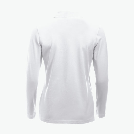 Clique Classic Marion L/S Polo - Wit Polo Dames Clique