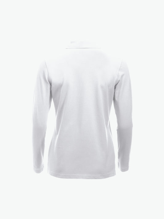 Clique Classic Marion L/S Polo - Wit Polo Dames Clique