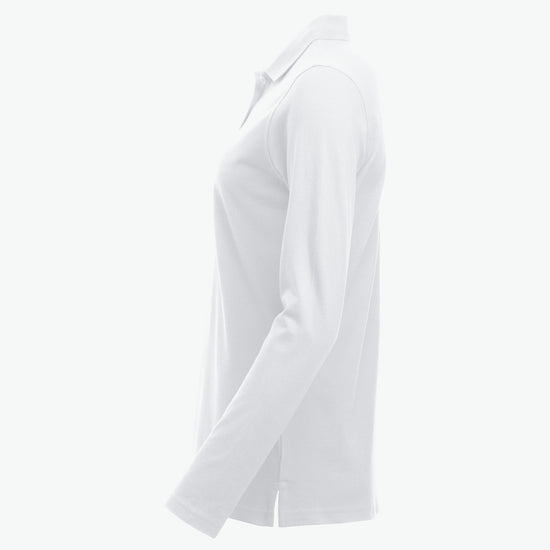 Clique Classic Marion L/S Polo - Wit Polo Dames Clique