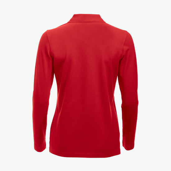 Clique Classic Marion L/S Polo - Rood Polo Dames Clique