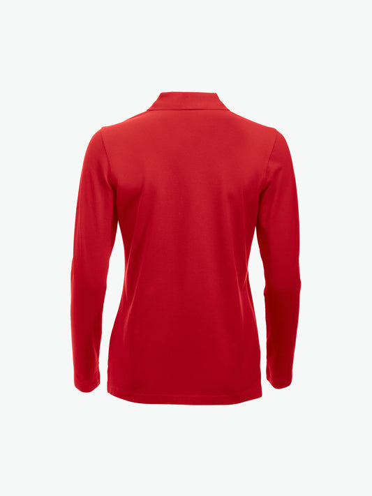 Clique Classic Marion L/S Polo - Rood Polo Dames Clique
